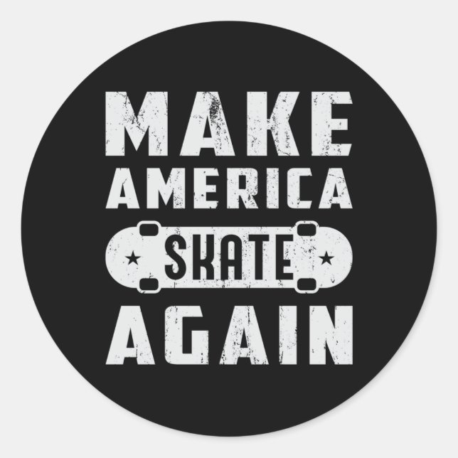 Skateboard Skater Skateboarder Skateboard Geschenk Runder Aufkleber (Vorderseite)