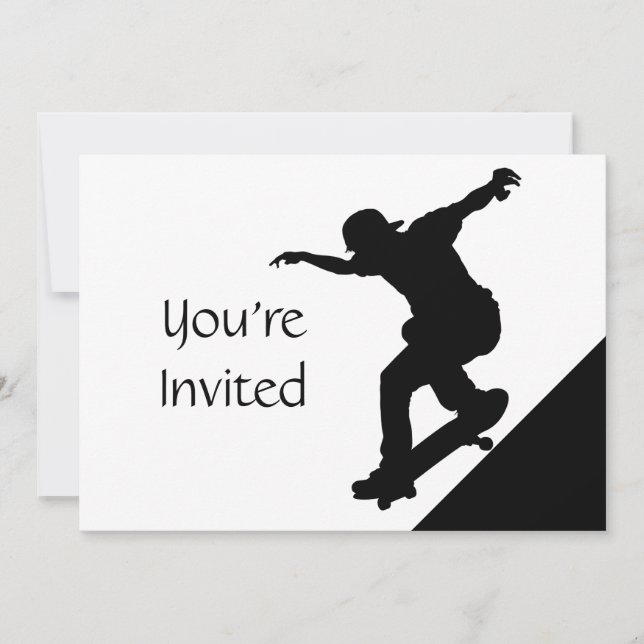 Skateboard Skating Park Invitation (Devant)