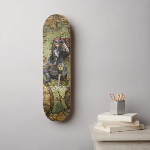 SKATEBOARD SKELETON PERSONNALISÉE PIRATE HERO