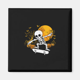 Skateboard-Skelett Halloween-Skateboardfahren Skat Magnet