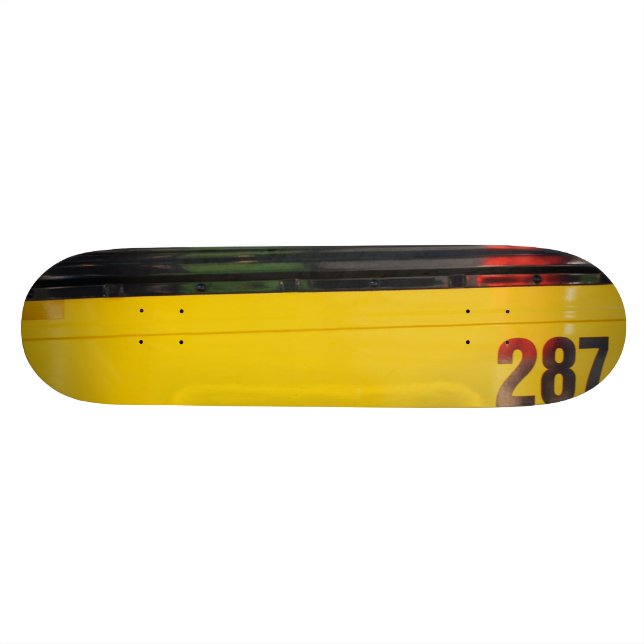 Skateboard Ski "School Bus" (Horizontal)
