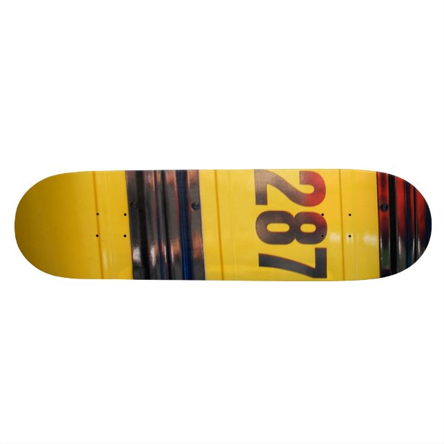 Skateboard Ski "School Bus" (Horizontal)