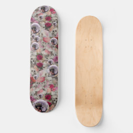 Skateboard Skuls Rose et boules Disco Rose