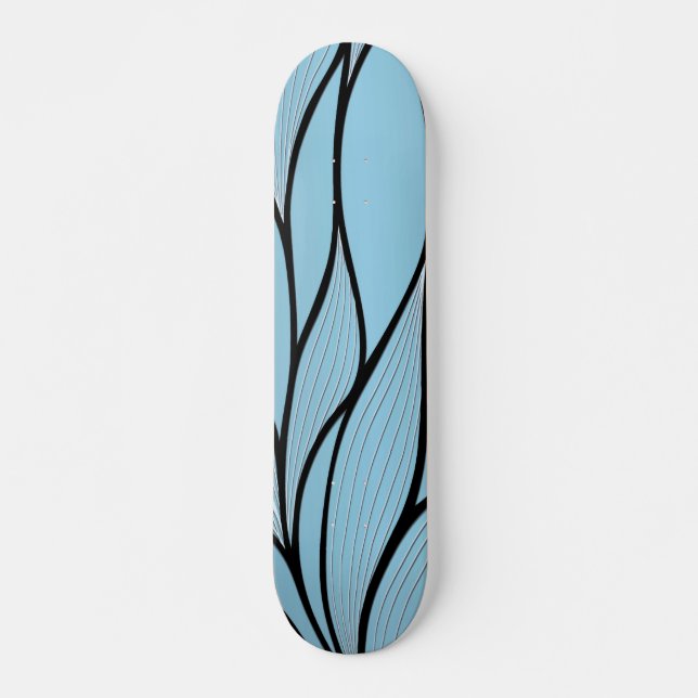 Skateboard Sky Blue Hues Creative Leave Motif (Devant)