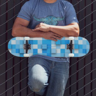 Skateboard SlipperyJoe's carré artwork mosaïque moderne trois