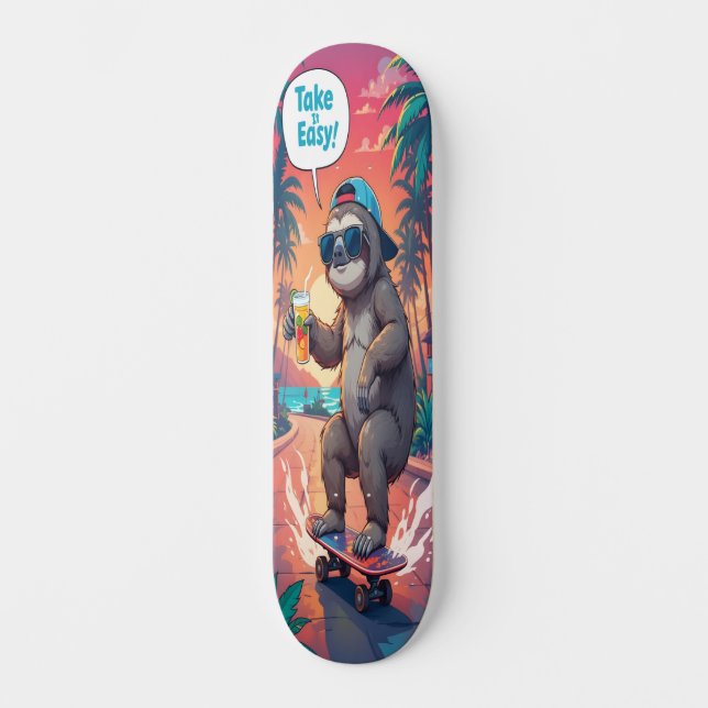 Skateboard Sloth on Wheels Edition 1 (Recto)