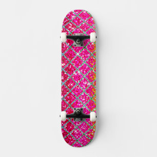 Skateboard Snakeskin rose parties scintillant