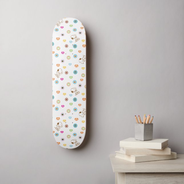 Skateboard Snoopy Colorful Hearts Motif (Art mural)