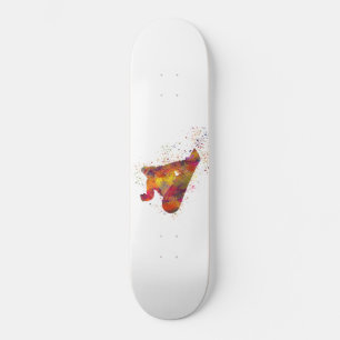 Skateboard snowboard à l'aquarelle