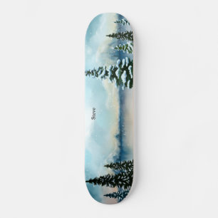 Skateboard Snowy pine