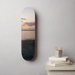 Skateboard Soirée Sunset Plage tropicale Waikiki Oahu Hawaii