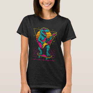 Skateboard-Sonnenuntergang-Vibe Retro Lustiger Git T-Shirt