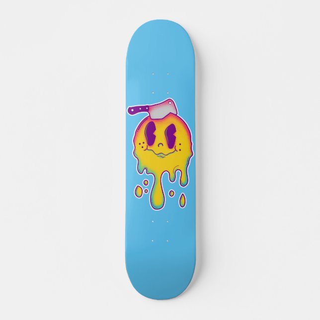 Skateboard sourire psychédélique (Devant)
