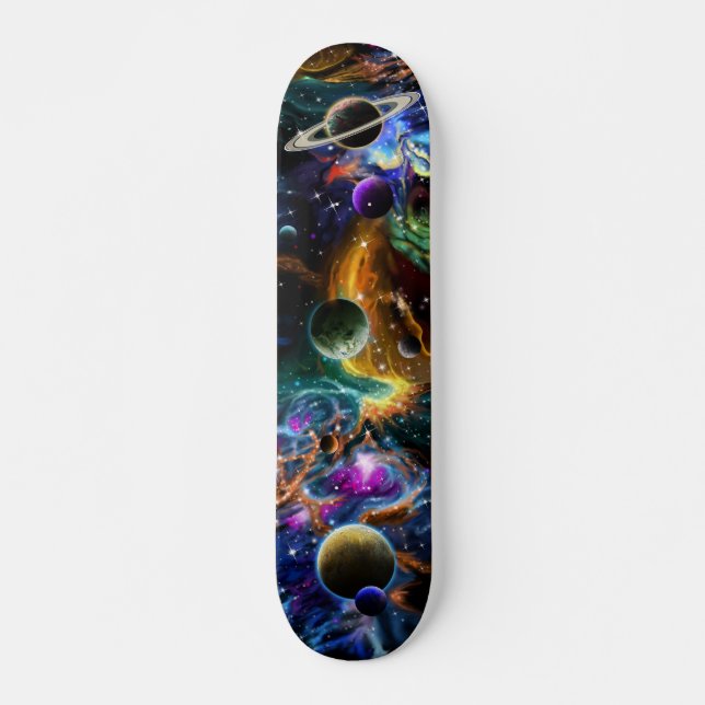 Skateboard Space Galaxy Planètes Nebula (Devant)