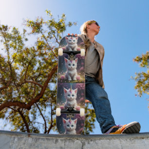 Skateboard "Sparkle Paws : Le chaton licorne enchanteur"