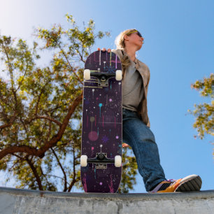 Skateboard Spectacle de feux d'artifice : Art abstrait