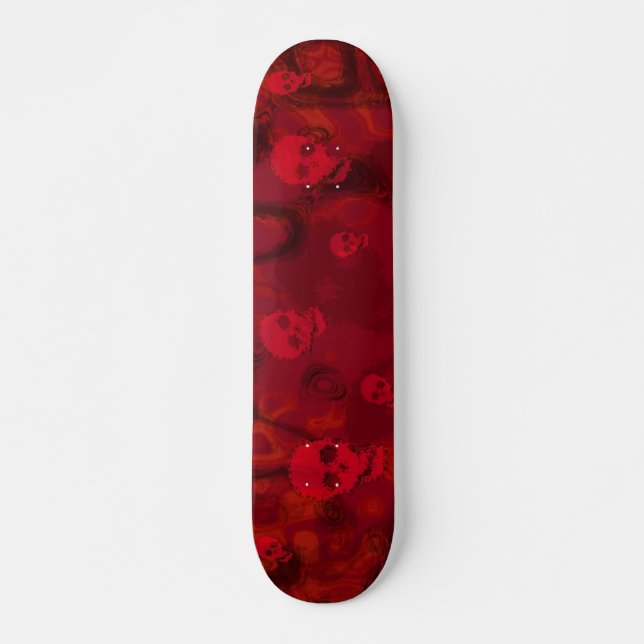 Skateboard Spectres crâniens Patinage rouge (Devant)