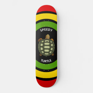 Skateboard Speedy tortoise in black, green, red & yellow