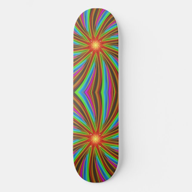 Skateboard Spirale néon vortex – Conception de mouvement frac (Recto)