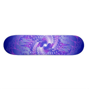 Skateboard Spirales violettes et bleues : Patinage