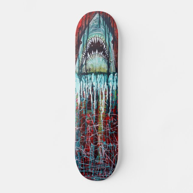 Skateboard Splatterday/grande planche à roulettes de requin (Recto)