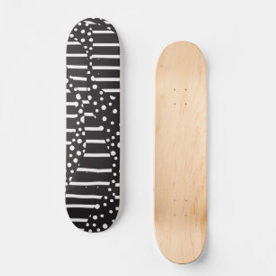 Skateboard Spots et bandes 2 en blanc sur noir