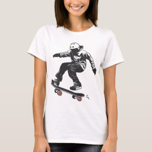 Skateboard-Sprung-Grafik-T-Shirt – Urban Streetwea T-Shirt