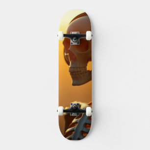 Skateboard squelette avec casque audio