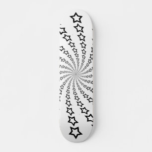 Skateboard Star Spiral : Black Stars : Patinage