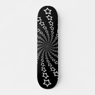 Skateboard Star Spiral : Étoiles blanches : Patinage