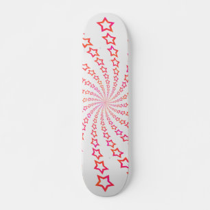 Skateboard Star Spiral : Étoiles roses et orange : Patinage