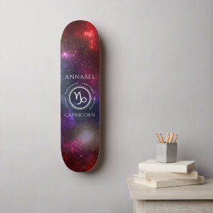 Skateboard Starfield Capricorne Chèvre Zodiac occidental