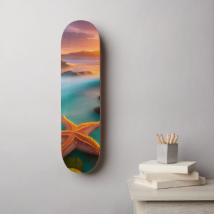 Skateboard Starfish sur la plage à Sunrise