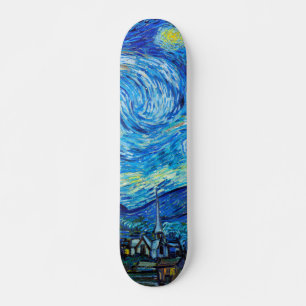 Skateboard Starry Nigh Van Gogh Peindre un art dynamique