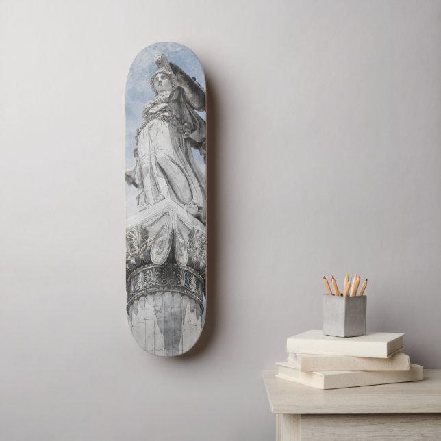 Skateboard Statue d'Athéna Deck de mythologie grecque classiq (Art mural)