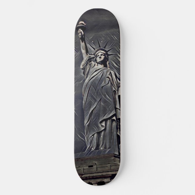 Skateboard Statue de la peinture de liberté (Recto)