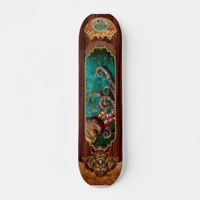 Skateboard Steampunk - L'histoire du Kraken (Devant)