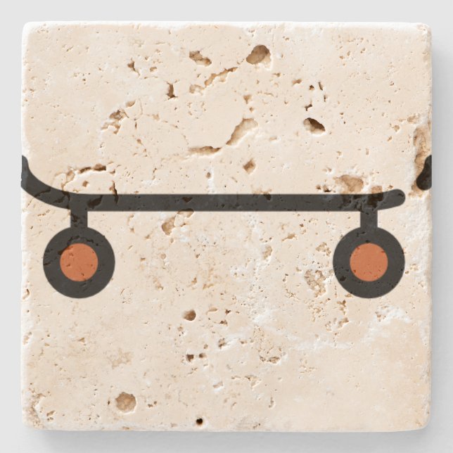 Skateboard Steinuntersetzer (Vorderseite)