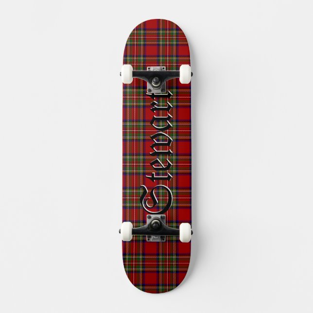 Skateboard Stewart Tartan Scottish Plaid Motif (Recto)