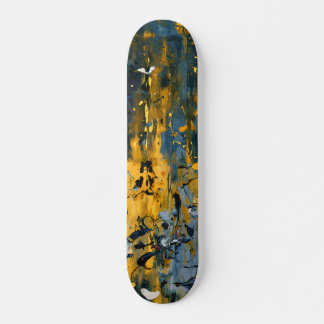 Skateboard Streak Grunge Sarcelle Doré