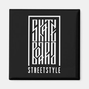 Skateboard Street Style - Skateboarder und Skatebo Magnet
