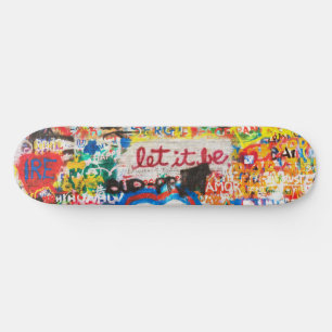 Skateboard Streetart Graffiti Amour Maison Cœur Coloré Funky