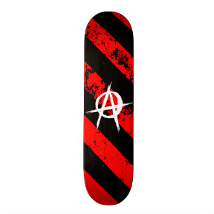 Skateboard Stripes Punk/Anarchist cracked symbol