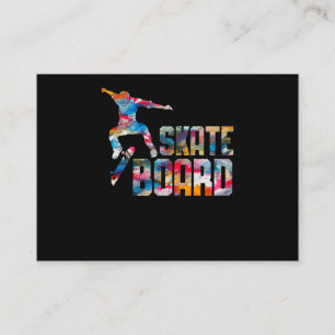 Skateboard Stunt Jump Boys Skateboarding Visitenkarte