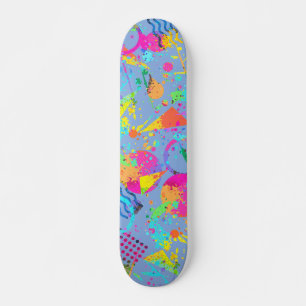 Skateboard Style 90s Colorful Géométrique Style Grunge