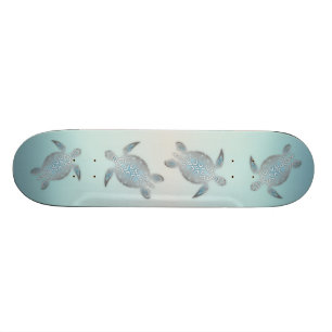 Skateboard Style argenté de plage de tortues