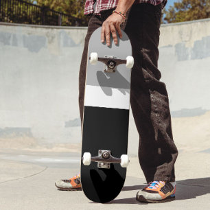 Skateboard Style de couleur gris blanc noir