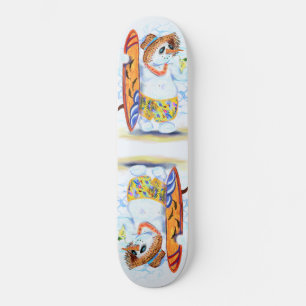 Skateboard Summer Snowman Surfer Boit Un Cocktail Frais - Amu
