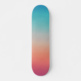 Skateboard Sunset Ombre Turquoise to rose