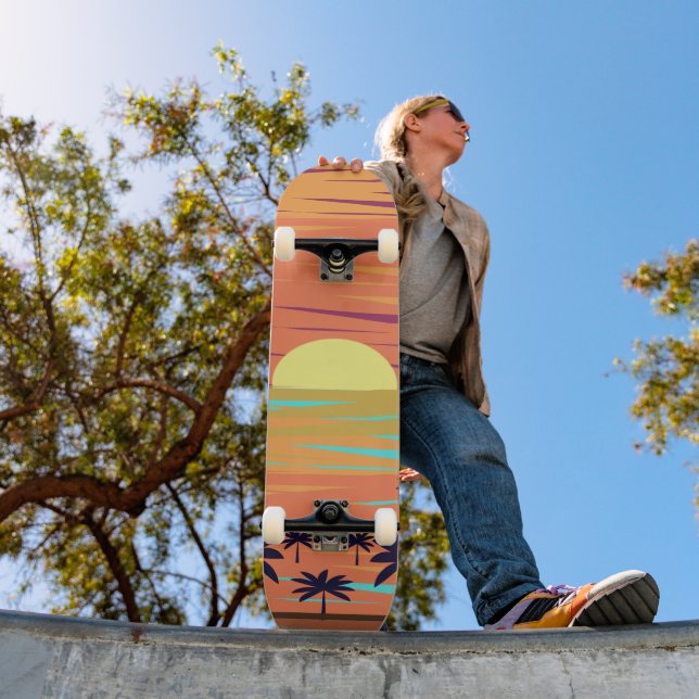 SKATEBOARD SUNSET PALM (Extérieur 1)